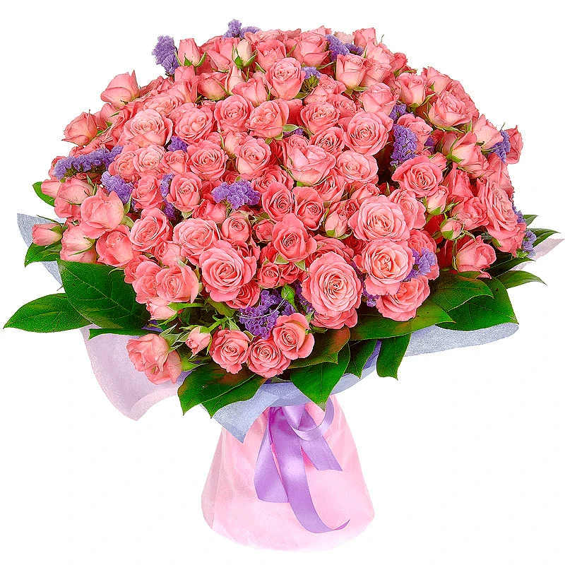 Букеты с кустовыми розами